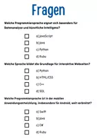 Vorschau - Arbeitsblätter - Fragen zum Text: Die Top 10 Programmiersprachen - Seite 1