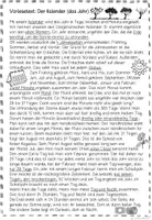 Vorschau - Arbeitsblätter - Kalender Hörweg (das Jahr), Sachtext, Hörübung, Sachunterricht, Deutsch, Klasse 2, Klasse 3, Klasse 4 - Seite 3