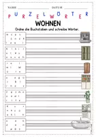 Vorschau - Arbeitsblätter - Purzelwörter Wohnen Möbel DaF DaZ A1 A2 - Seite 2