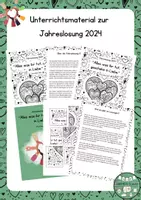 Vorschau - Mal- und Bastelvorlagen - Unterrichtsmaterial zur Jahreslosung 2024 - Deckblatt