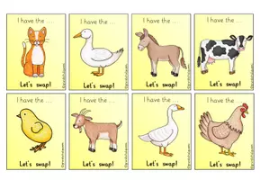Vorschau - Spiele - Wortschatzspiel Let´s swap - "Farm Animals" - Seite 3