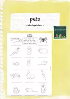 Vorschau - Arbeitsblätter - pets: Wortspeicher - Deckblatt