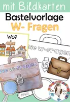 Vorschau - Arbeitsblätter - Lesestrategie - W-Fragen - Bastelvorlage für einen Detektivkoffer mit BIldkarten - Deckblatt