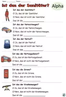 Vorschau - Arbeitsblätter - Übung "Ist das der Sanitäter?" Der Rettungsdienst - DaZ / DaF / Deutsch - Seite 2
