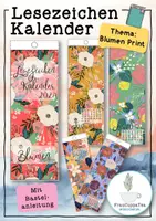 Vorschau - Mal- und Bastelvorlagen - Lesezeichen Kalender Blumen Print FrauCuppaTea - Deckblatt
