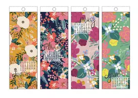 Vorschau - Mal- und Bastelvorlagen - Lesezeichen Kalender Blumen Print FrauCuppaTea - Seite 3