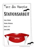 Vorschau - Stationenlernen - Tanz der Vampire Stationsarbeit - Deckblatt