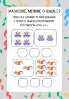 anteprima - Esercizi - Schede didattiche carnevale matematica classe prima - Pagina 1