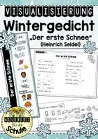 Vorschau - Arbeitsblätter - Einfach auswendig lernen! Wintergedicht "Der erste Schnee" - Deckblatt