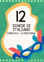 anteprima - Esercizi - Schede didattiche carnevale classe prima - Pagina di copertina