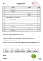 Vorschau - Test - Vocabulary Test Vorlage - Ab Jahrgang 7 - Seite 1