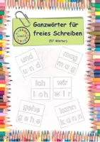 Vorschau - Unterrichtsreihen - Ganzwörter umfangreiches Paket mit 57 Wörtern - Deckblatt