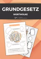 Vorschau - Arbeitsblätter - Grundgesetz: Wortwolke (kostenloses Arbeitsblatt zum Einstieg) #demokratiestärken - Deckblatt