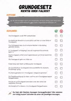 Vorschau - Arbeitsblätter - Quiz: Grundgesetz (Arbeitsblatt inkl. Lösung) #demokratiestärken - Seite 1