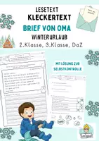 Vorschau - Stationenlernen - Deutsch Lesen und Verstehen 2.Klasse, 3.Klasse Kleckertext Rechtschreibung, Groß- und Kleinschreibung - Deckblatt