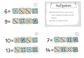 Vorschau - Aufgabenkarten - Würfelbilder | Rechnen mit Würfeln | Zahlenraum bis 20 | Freiarbeitsmaterial - Seite 3