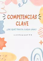 Vista previa - Tarjetas / Manipulativos - ‼️COMPETENCIAS CLAVE 👉🏼¿De qué trata cada una? 📚 - Portada