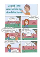 Vorschau - Arbeitsblätter - Lia und Timo untersuchen das räumliche Sehen - Deckblatt