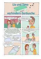 Vorschau - Arbeitsblätter - Lia und Timo verhindern Geräusche - Deckblatt