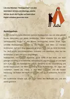 Vorschau - Arbeitsblätter - Märchen lesen - Rotkäppchen - Seite 1