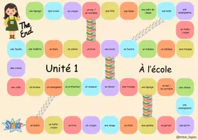 Vorschau - Stationenlernen - Jeu de l'oie - Unité 1, À l'école (Matériel scolaire) - Seite 2