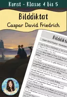 Vorschau - Aufgabenkarten - Bilddiktat zu Caspar David Friedrich - Deckblatt