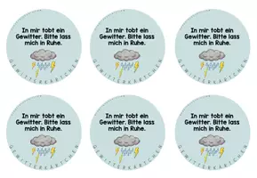 Vorschau - Fördermaterial/Inklusion - Gewitterkärtchen - Grenzen setzen, Emotionen ausdrücken - Seite 3