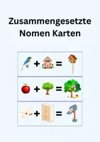 Vorschau - Fördermaterial/Inklusion - Zusammengesetze Nomen - Deckblatt