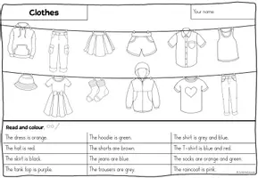 Vorschau - Arbeitsblätter - PAKET - clothes - Seite 3