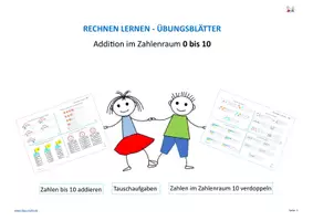 Vorschau - Spiele - Addition-Zahlenraum-0 - bis - 10 - Übungsblaetter - Seite 1