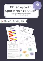 Vorschau - Arbeitsblätter - Lied: Ein Kompliment Sportfreunde Stiller - Deckblatt
