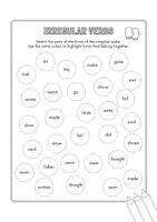Vorschau - Arbeitsblätter - Irregular verbs exercises - Unregelmäßige Verben - Seite 1