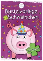 Vorschau - Mal- und Bastelvorlagen - Bastelvorlage Glücksschweinchen | Neujahr - Deckblatt