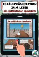 Vorschau - Text - Erzählpräsentation zum Lesen "Ein gefährlicher Spielplatz" Die Feuerwehr - DaZ / DaF / Deutsch - Deckblatt