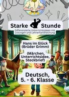 Vorschau - Arbeitsblätter - Märchen Hans im Glück (Brüder Grimm) - Deckblatt