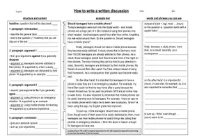Vorschau - Arbeitsblätter - Erörterung in Englisch - How to write a written discussion - Seite 2