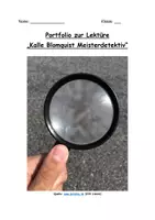 Vorschau - Arbeitsblätter - Portfolio zu Kalle Blomquist Meisterdetektiv (von Astrid Lindgren) - Deckblatt