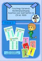Vorschau - Arbeitsblätter - Rechenspaziergang Fasching Karneval ZR1000 Addition und Subtraktion - Deckblatt