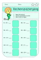 Vorschau - Arbeitsblätter - Rechenspaziergang Fasching Karneval ZR1000 Addition und Subtraktion - Seite 1