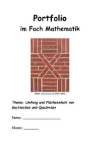 Vorschau - Arbeitsblätter - Portfolio zur ebenen Geometrie (Rechteck und Quadrat) - Deckblatt