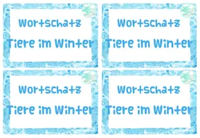 Vorschau - Merkblätter - Wortschatzheft Tiere im Winter - Deckblatt