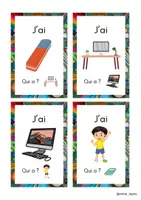 Vorschau - Stationenlernen - Jeu ludique de vocabulaire "J’ai Qui a" (Matériel scolaire) - Seite 2
