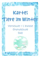 Vorschau - Stationenlernen - Kartei Tiere im Winter Klasse 1 - Deckblatt