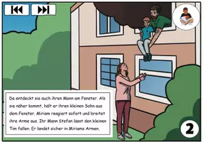 Vorschau - Interaktives Material - Erzählpräsentation zum Lesen "Glück im Unglück" Die Feuerwehr - DaZ / DaF / Deutsch - Seite 3