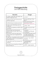 Vorschau - Anderer Materialtyp - Einsinggeschichte Geburtstag - Seite 1