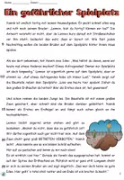 Vorschau - Text - Lesetext "Ein gefährlicher Spielplatz" zweifach differenziert - Die Feuerwehr - Achtung, Notfall! DaZ / DaF / Deutsch - Seite 1