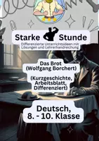 Vorschau - Arbeitsblätter - Das Brot (Wolfgang Borchert) – Kurzgeschichten - Deckblatt
