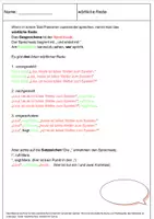 Vorschau - Arbeitsblätter - wörtliche Rede: ein kurzes Arbeitsblatt zur Festigung - Deckblatt