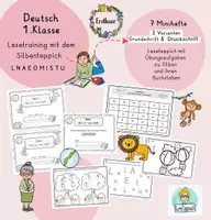 Vorschau - Arbeitsblätter - Deutsch Lesen lernen 1. Klasse Leseheft, Arbeitsblätter Buchstaben, Silben - Deckblatt