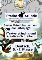 Vorschau - Arbeitsblätter - Erzählung (Lügengeschichte) – Baron Münchhausen - Deckblatt